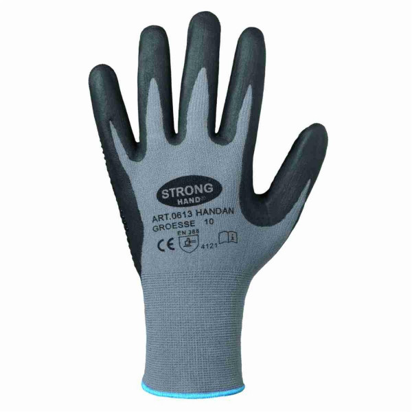Handschuh HANDAN genoppt nahtlos EN388 flexibel griffig Arbeitshandschuh Gr.8-11