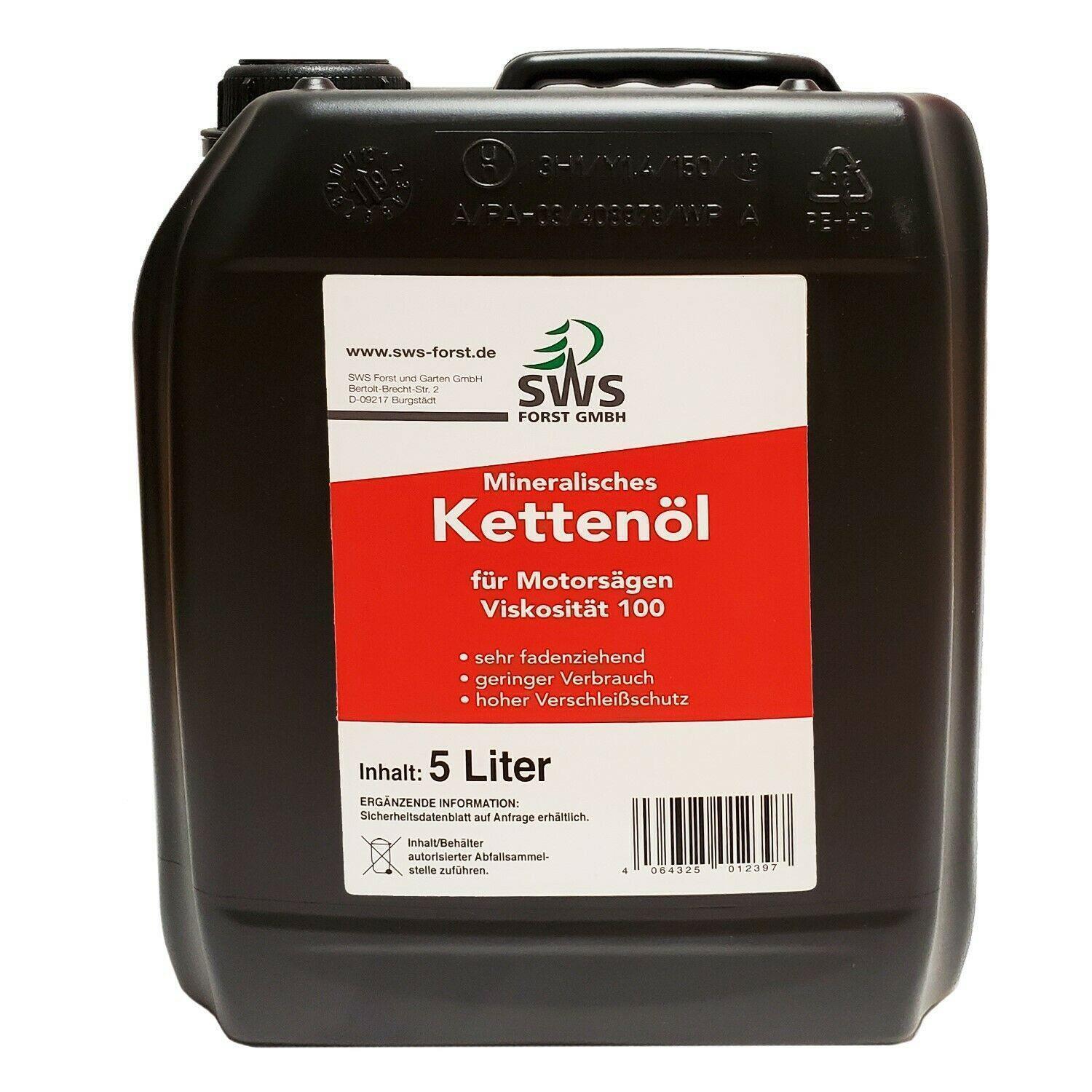 SUPER-OIL Kettenöl Sägekettenöl mit Haftzusatz 5 Liter Kanister 5l