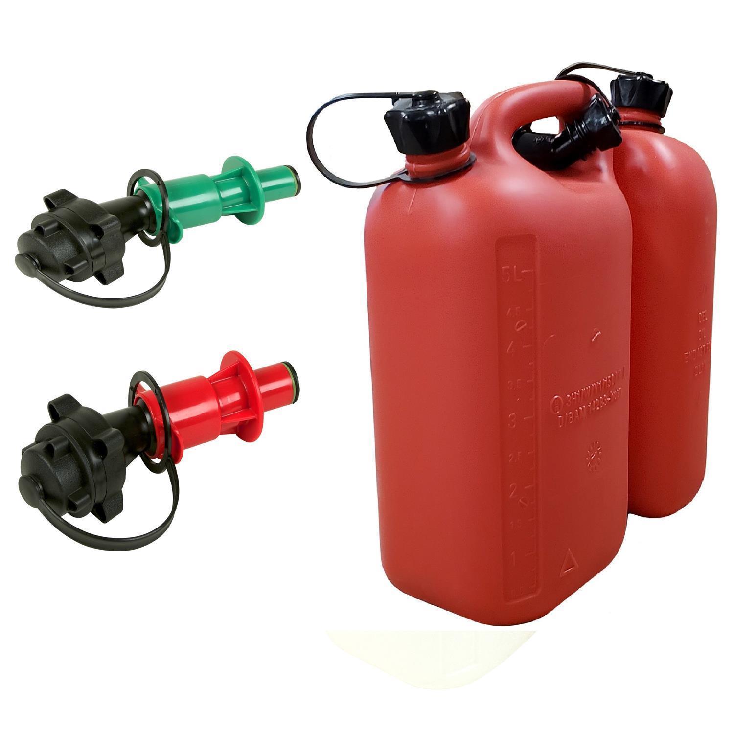 Doppelkanister rot Benzinkanister 5L Benzin 3L Öl mit 2 Automatik  Ausfüllsystemen