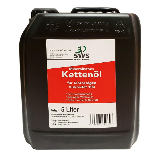 SUPER-OIL Kettenöl Sägekettenöl mit Haftzusatz 5 Liter Kanister