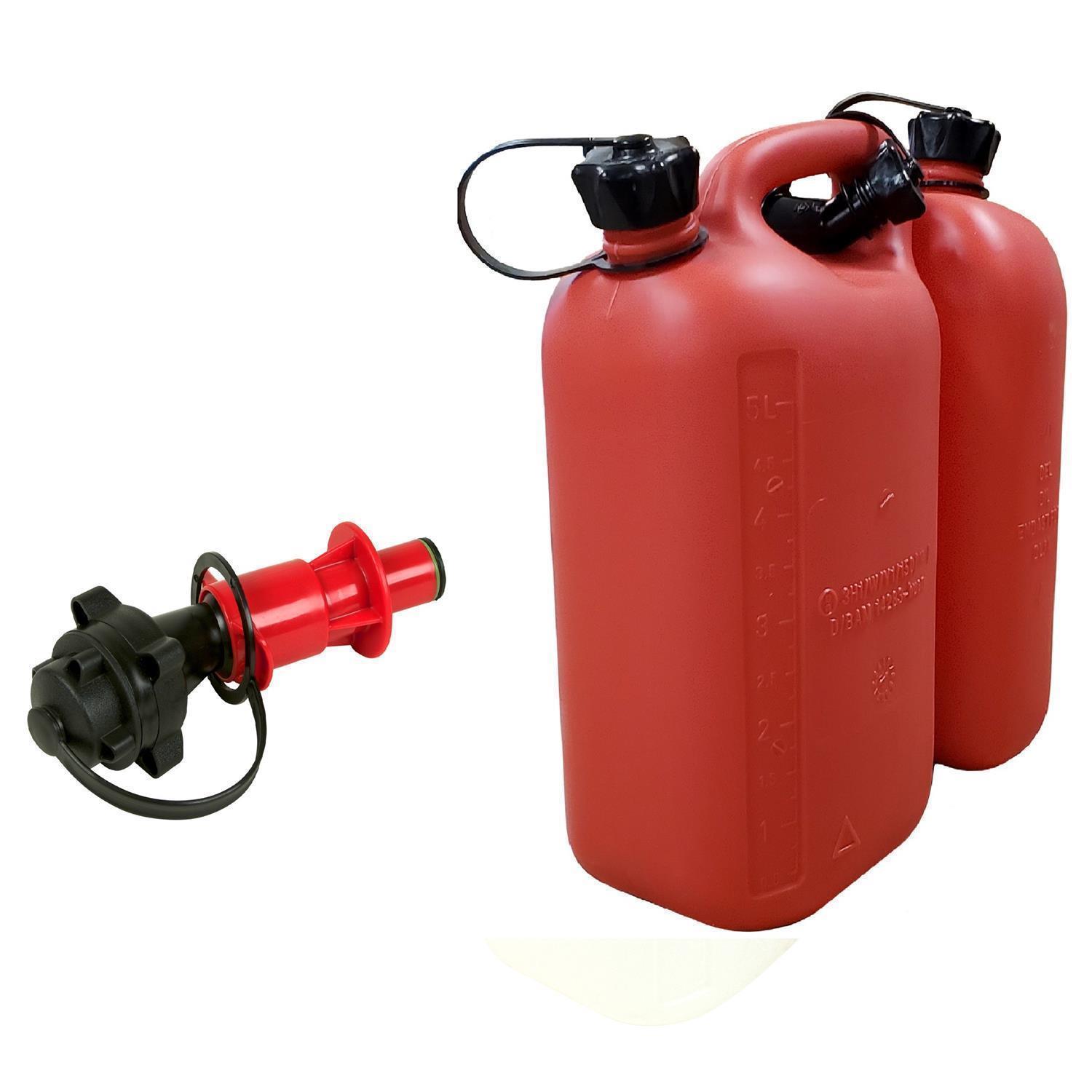 Doppelkanister rot Benzinkanister 5L Benzin 3L Öl mit 1 Automatik  Ausfüllsystem